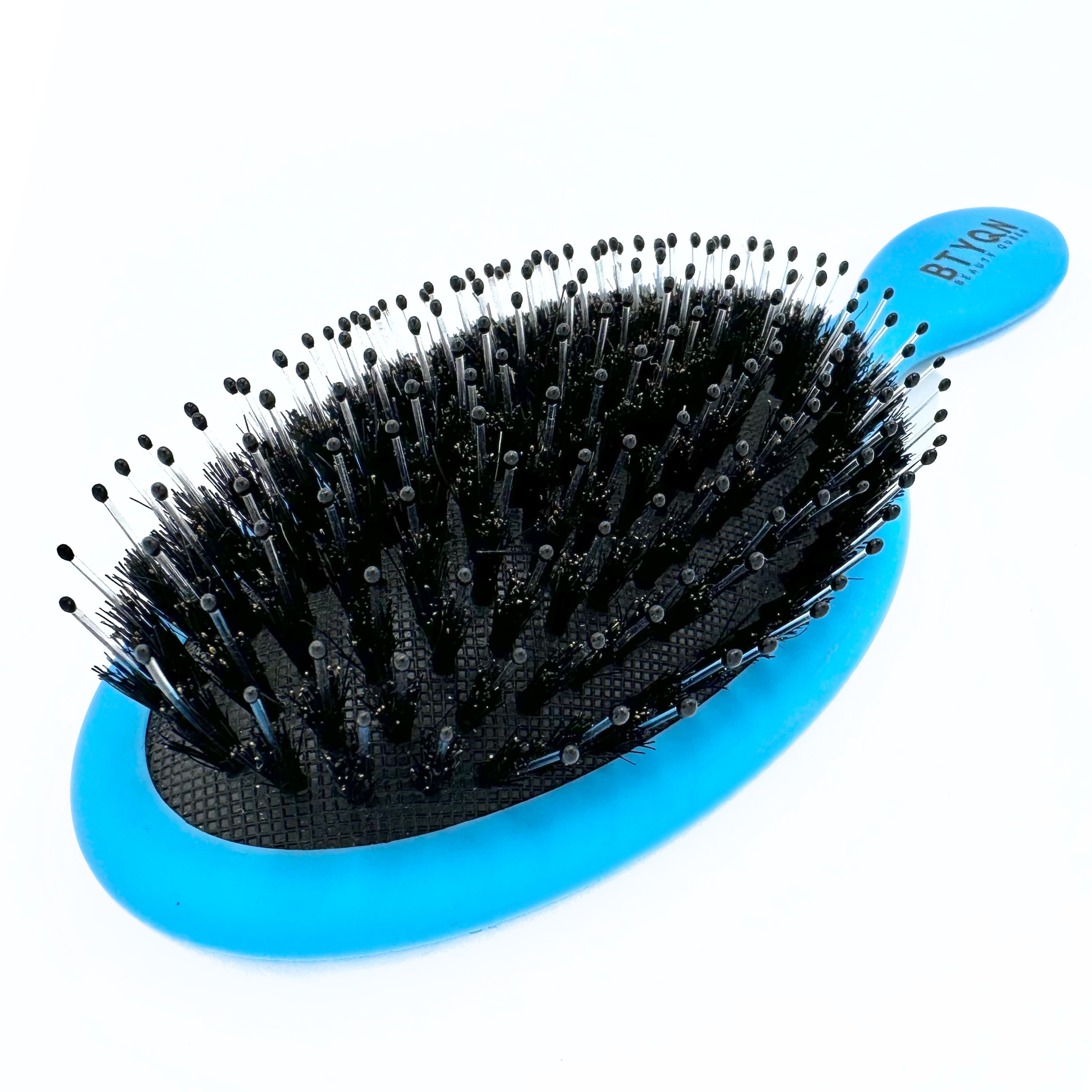 Deluxe Nylon/Boar Bristle Brush: Matte Blue