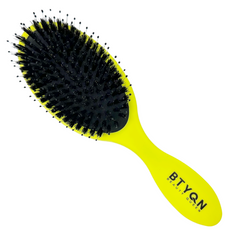 Deluxe Nylon/Boar Bristle Brush: Matte Neon Yellow