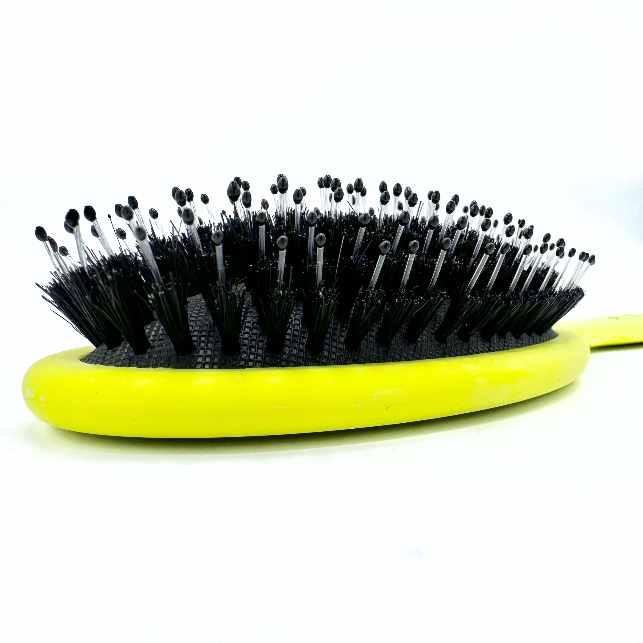 Deluxe Nylon/Boar Bristle Brush: Matte Neon Yellow