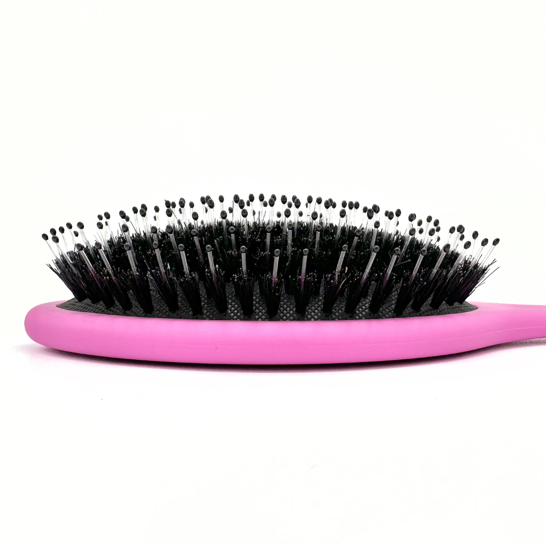 Deluxe Nylon/Boar Bristle Brush: Matte Pink